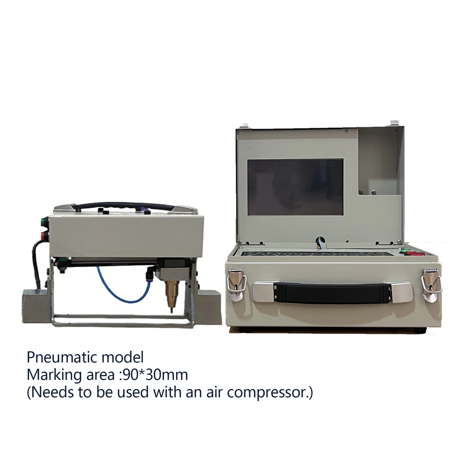 

TOP Hot Selling Portable 125*30mm Metal Engraving Machinery Chassis VIN Number Pneumatic Handheld Dot Peen Marking Machine