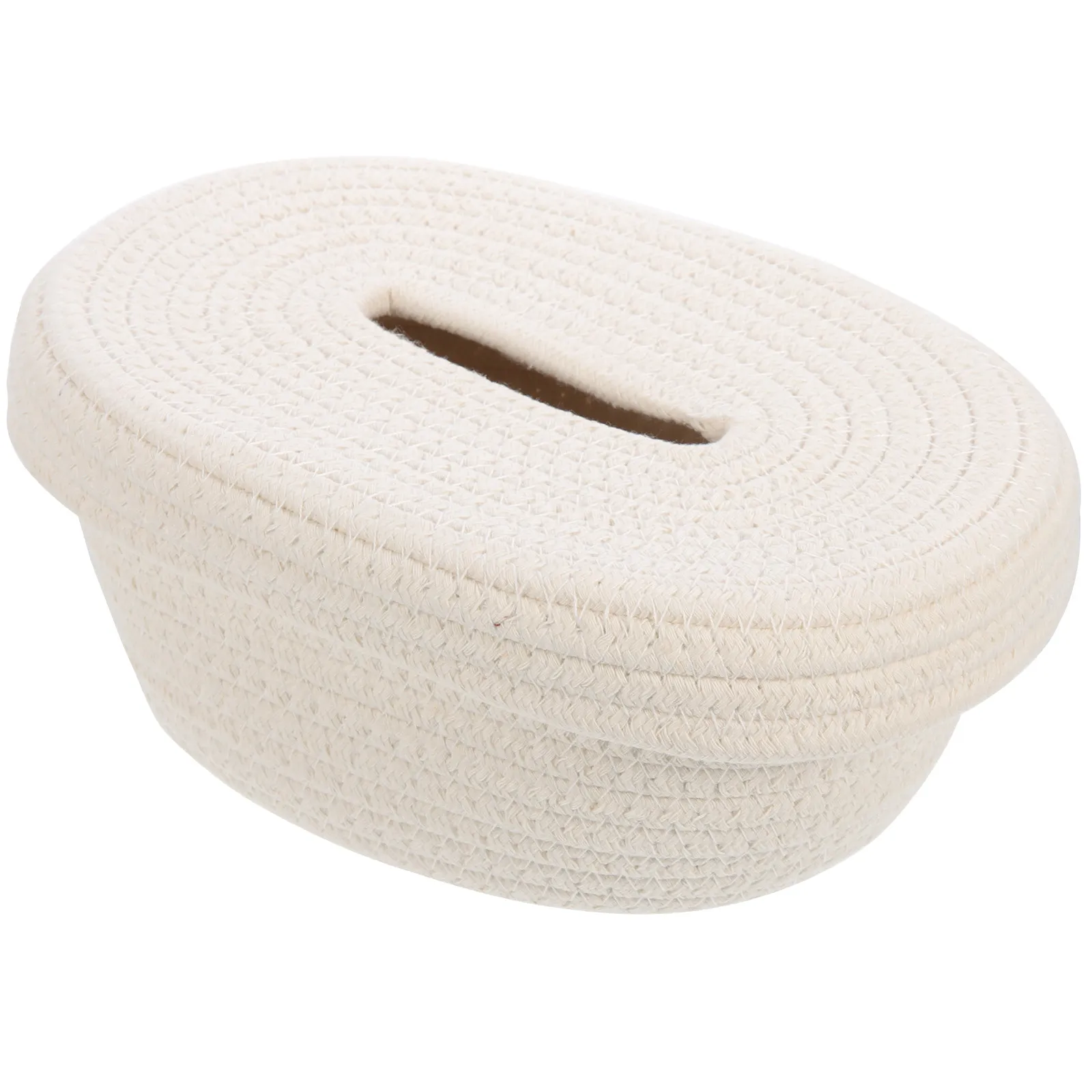 

Многоразовый диспенсер для салфеток с элегантным плетеным дизайном из мягкого хлопкового шнура для дома, офиса, отеля – современный декоративный элемент