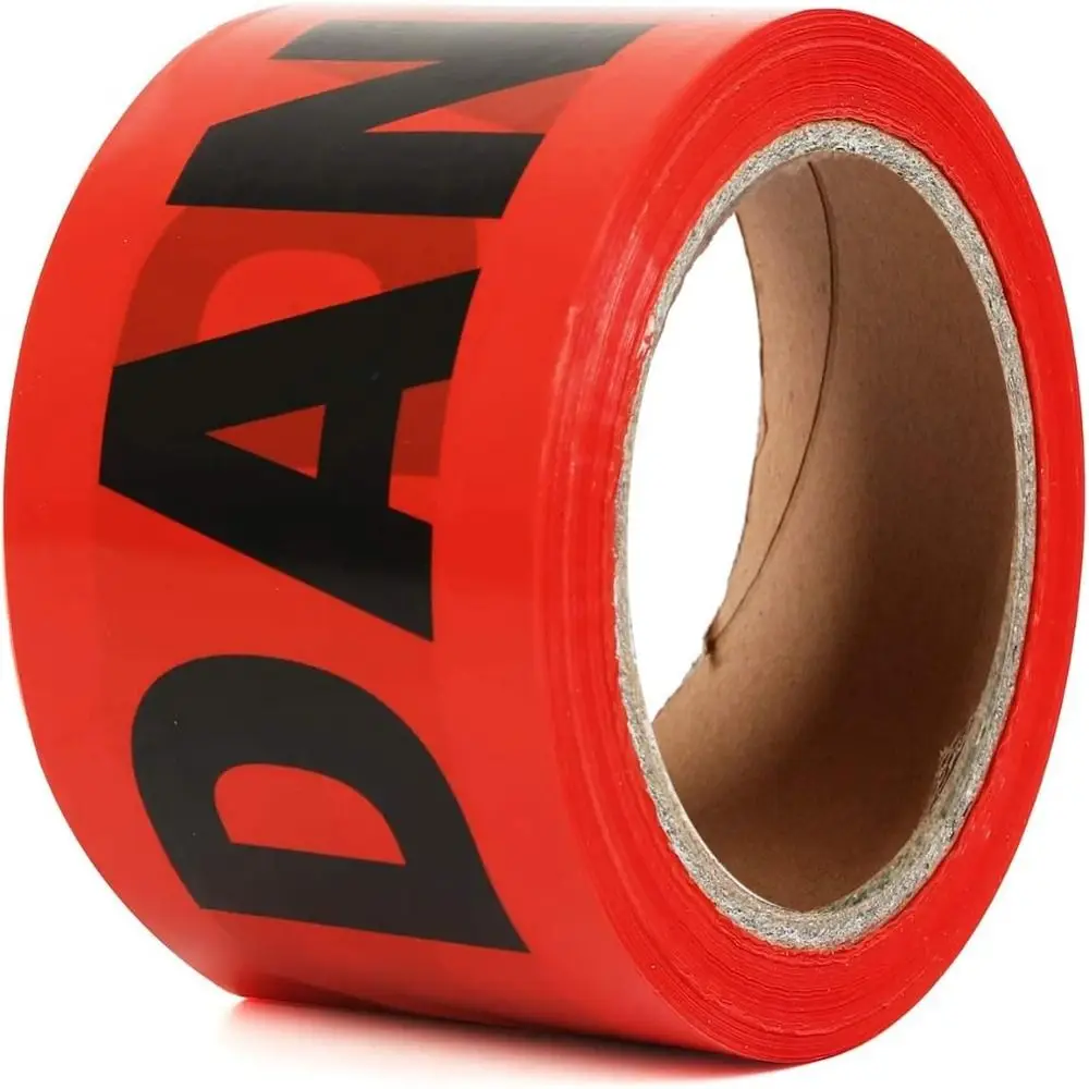 High Quality 7.5cm*100M Red Danger Tape Non-Adhesive Roll Caution Barrier Tape Safety Warning Tape Danger Construction