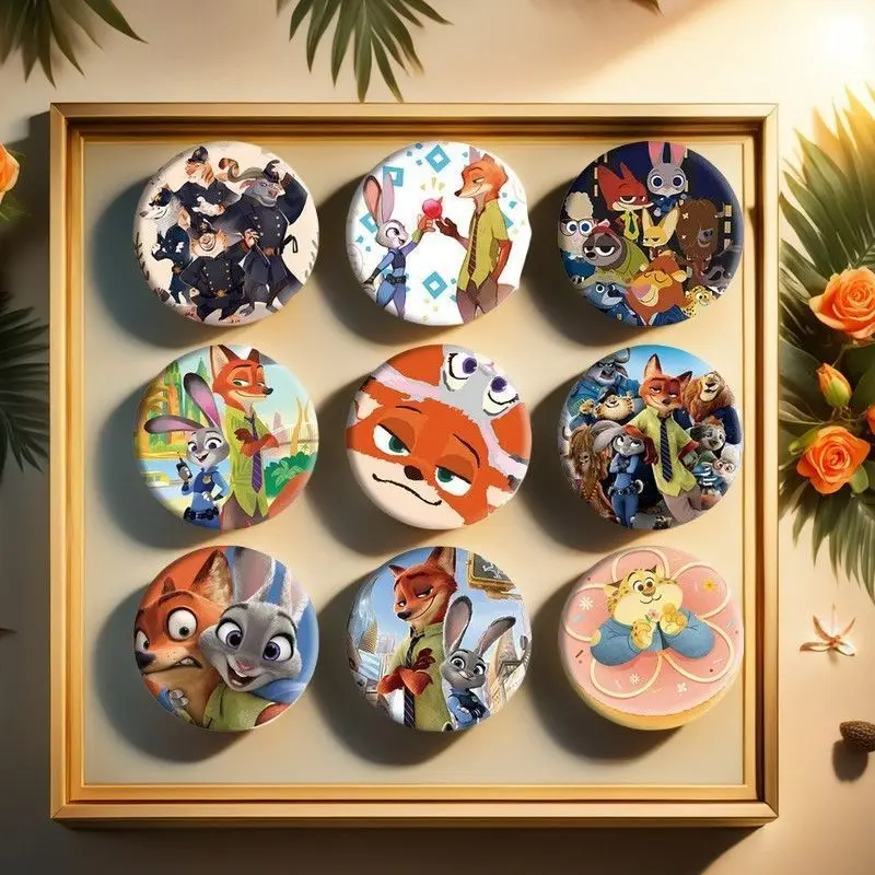 

Disney Zootopia 2 товары Джуди Хоппс аниме мультфильм милый значок креативный 2D рюкзак кулон брошь игрушка подарок оптовая продажа