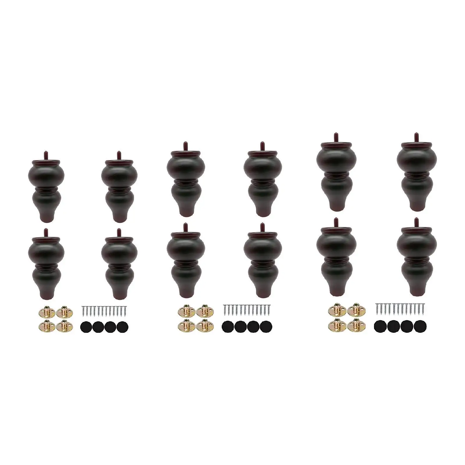 

4x Replacement Furniture Legs Decorative Include Mounting Accessories Couch Legs for recliner Dresser TV Stand NightStand Chair