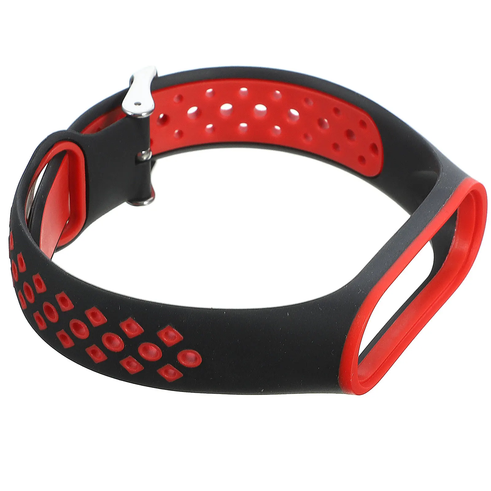 Correa de reloj de silicona de dos tonos, cómoda, ajustable, minimalista, de repuesto, Compatible con Mi Band 3 4, elegante