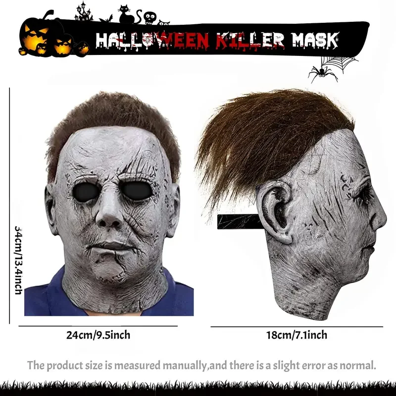 Cafele-Máscara de Michael Myers para niños, disfraz de media cara de látex para Halloween, 1978