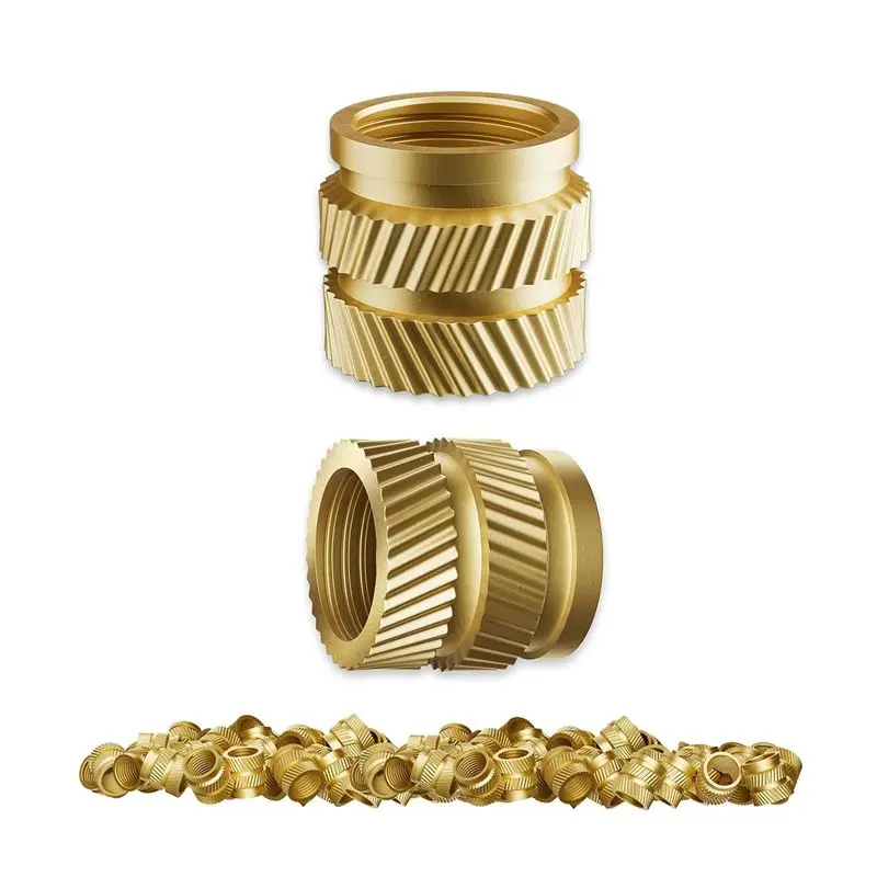 B03C-Heat-Set Threaded Inserts, Heat Set Insert For 3D Printing Components And Plastic Parts - Knurled Nuts (100 Pieces)