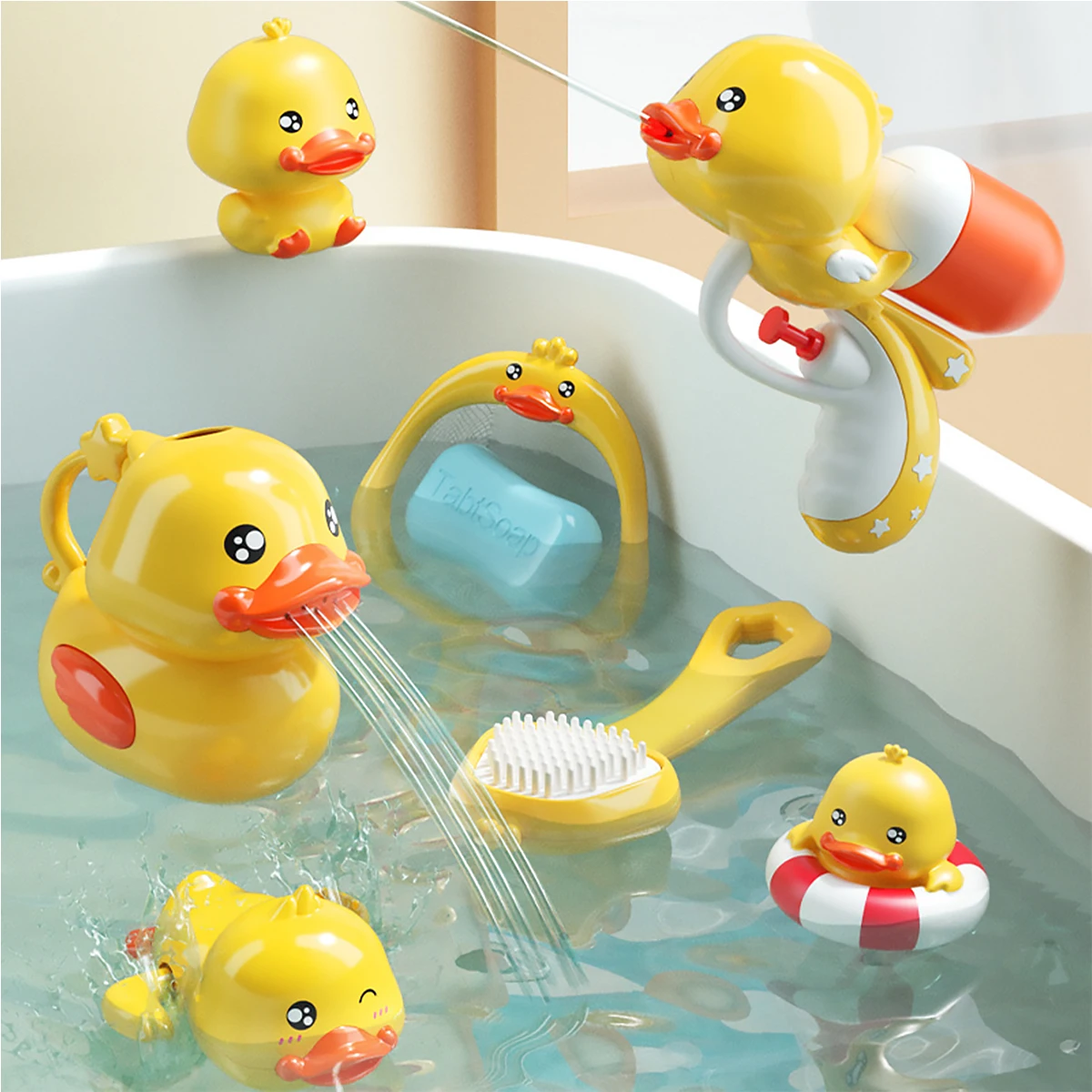 Baby Bath Toy Cute Duck Water Spray Bathroom Bathing Toys Kids Water Toy Shower Bathtubs Interactive Boy Girl Toy Gifts