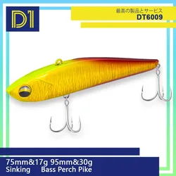 D1 VIB Lures Winter Fishing Heavy Slight 95mm Mini Slight 75mm Vibration 17g 30g Artificial Hard Bait Bass Pike 2021 Tackle