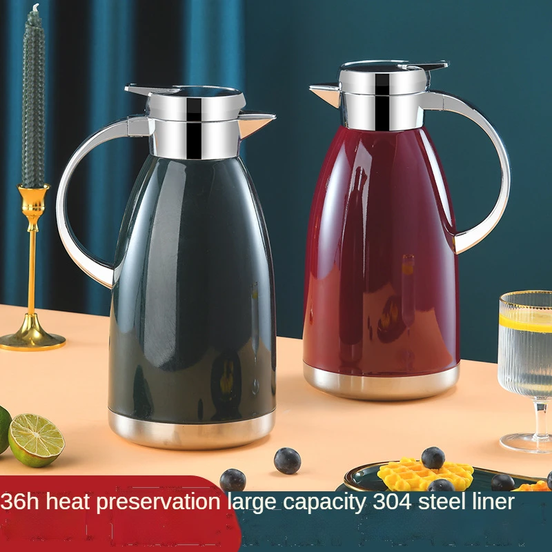 2300ML Double-Wall Stainless Steel Insulated Flask Vacuum Hot Water Thermos Jug Household Drinkware Kettle