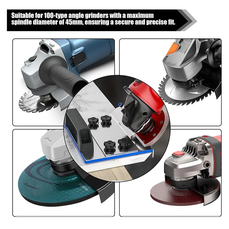 

Подставка для большинства угловых шлифовальных машин для плитки 455. ° Инструмент для снятия фаски шлифовальной машины, инструмент для угловой шлифовальной машины для камня для резки угла 100 типа