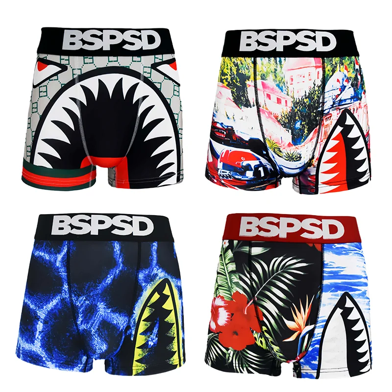 

Мужские трусы-боксеры с принтом зубов акулы — быстросохнущее влагоотводящее спортивное нижнее белье для спортзала и повседневного ношения (1 шт., S-XXL)