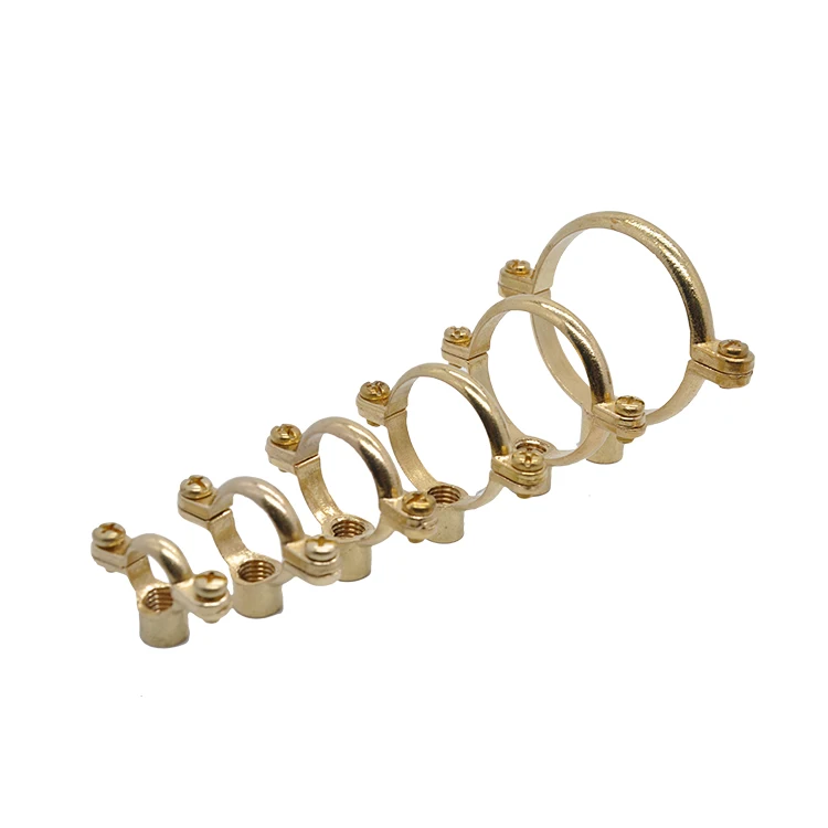 Fit 15 22 28 35 42 54mm OD Rohr Messing Polieren M10 Rohr Clamp Halterung Clip Unterstützung Kleiderbügel Fest sanitär Wasser – Detail 3