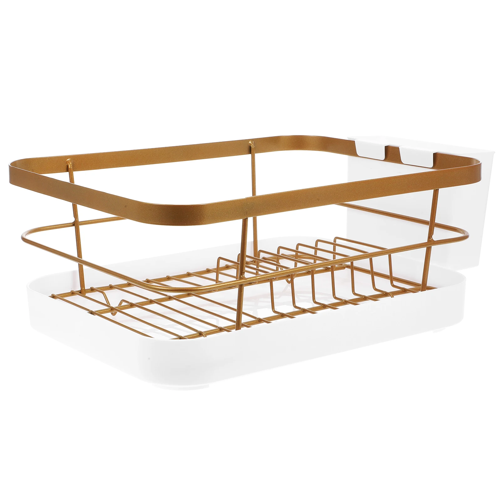 

Dish Draining Large Capacity for 9 Plates 12 Bowls White Draining Dish Rack Kitchen Drying Countertop Storage ganizer
