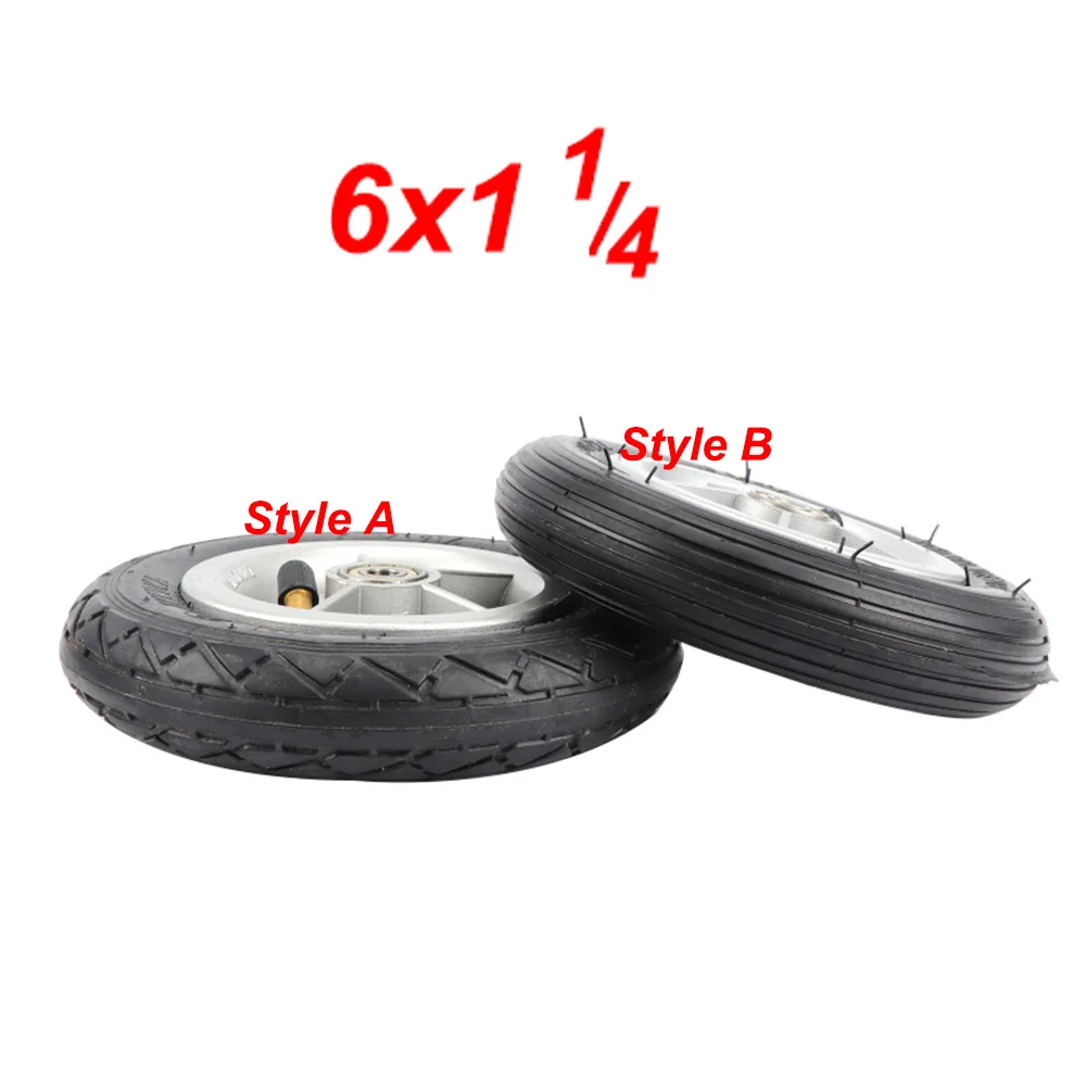 

6x1 1/4 Pneumatic Tire 150mm 6-inch Tyres with Wheel Hub for Mini Electric Scooter Accessories
