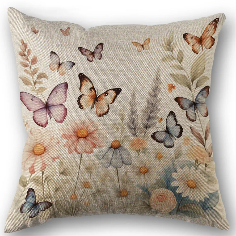 

Наволочка с бабочкой, чехол для диванной подушки, счастливый осенний урожай, домашний декор7.14