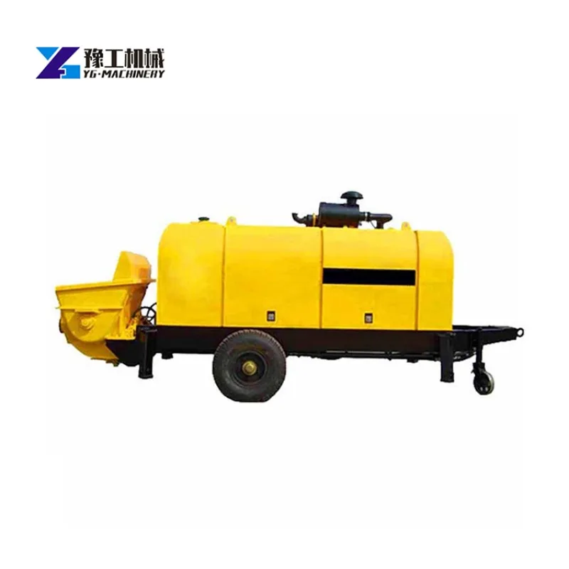 YG High Quality Trailer Concrete Pump Mixer Concrete Pump Machine for Sale