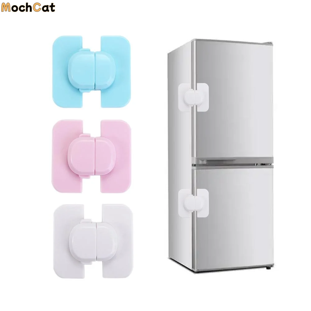 قفل أمان لحماية الأيدي من الانحشار عند فتح باب الثلاجة والفريزر والخزانة، مناسب للاستخدام المنزلي وللأطفال