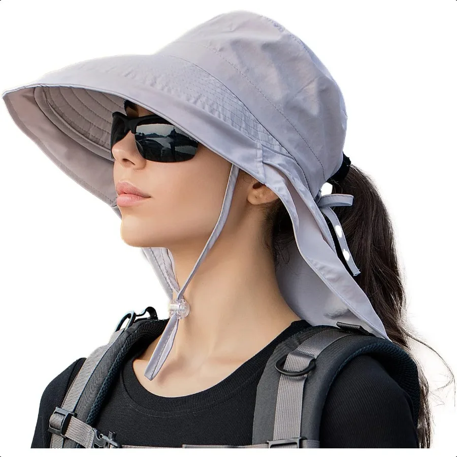 

Sun Hats for Women Hiking Fishing Hat Wide Brim Hat with Large Neck Flap Sun Protection Hats for Men and Women