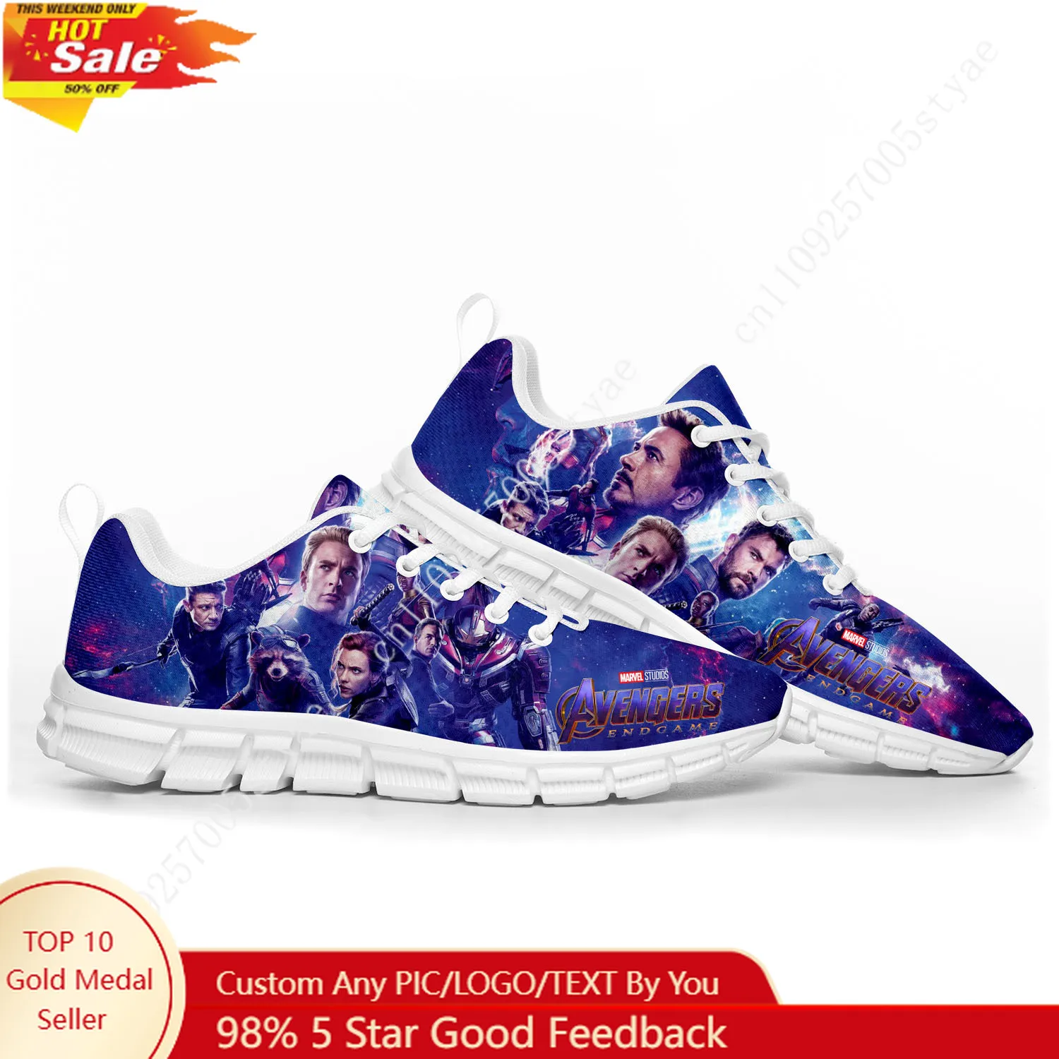 

Marvel Avengers Endgame Avengers Assemble! Sports Shoe Mens Womens Customized Sneakers High Quality Couple Hiking Gift Shoes