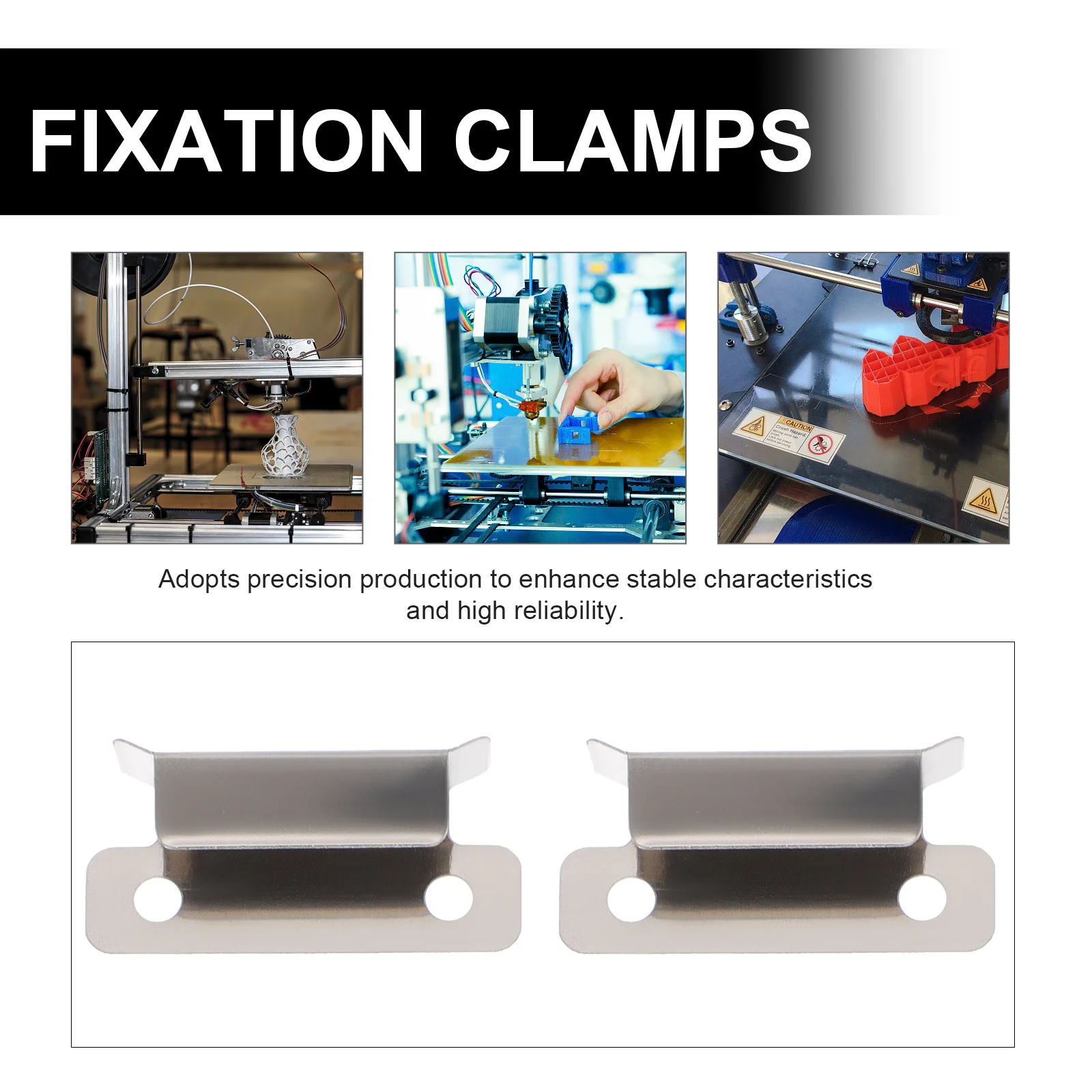 

10 pcs Stainless Steel Hot Bed Clamps For 3D Printer Glass Platform Fixation Clips Spring Turn Retainer 3D Printing Accessories