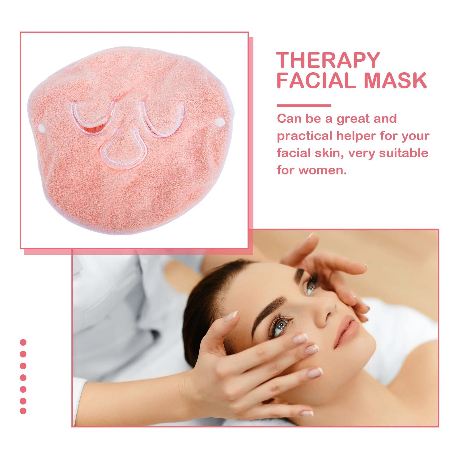 

Hot Compress Moisturizing Face Towel Spa Coral Fleece Mask Facial Steamer Reusable Lightweight Skin Absorption Open Pores Clean