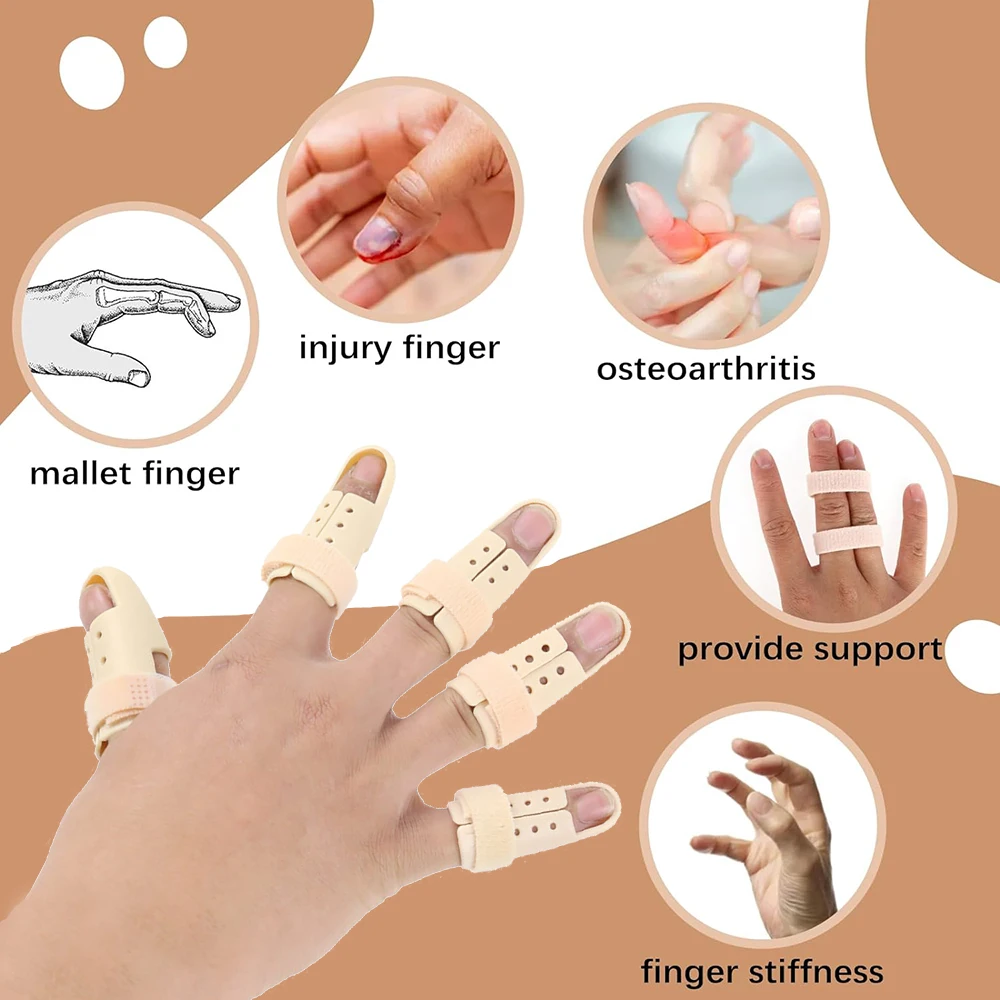 Pexmen 1/2Pcs Finger Splint Finger Support Brace for Broken Fingers Straightening Arthritis Knuckle Immobilization