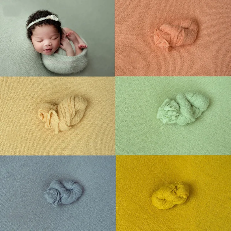 Newborn Photography Props Baby Wraps Swaddle Photo Shooting Accessories Photograph Studio Knitted Blanket