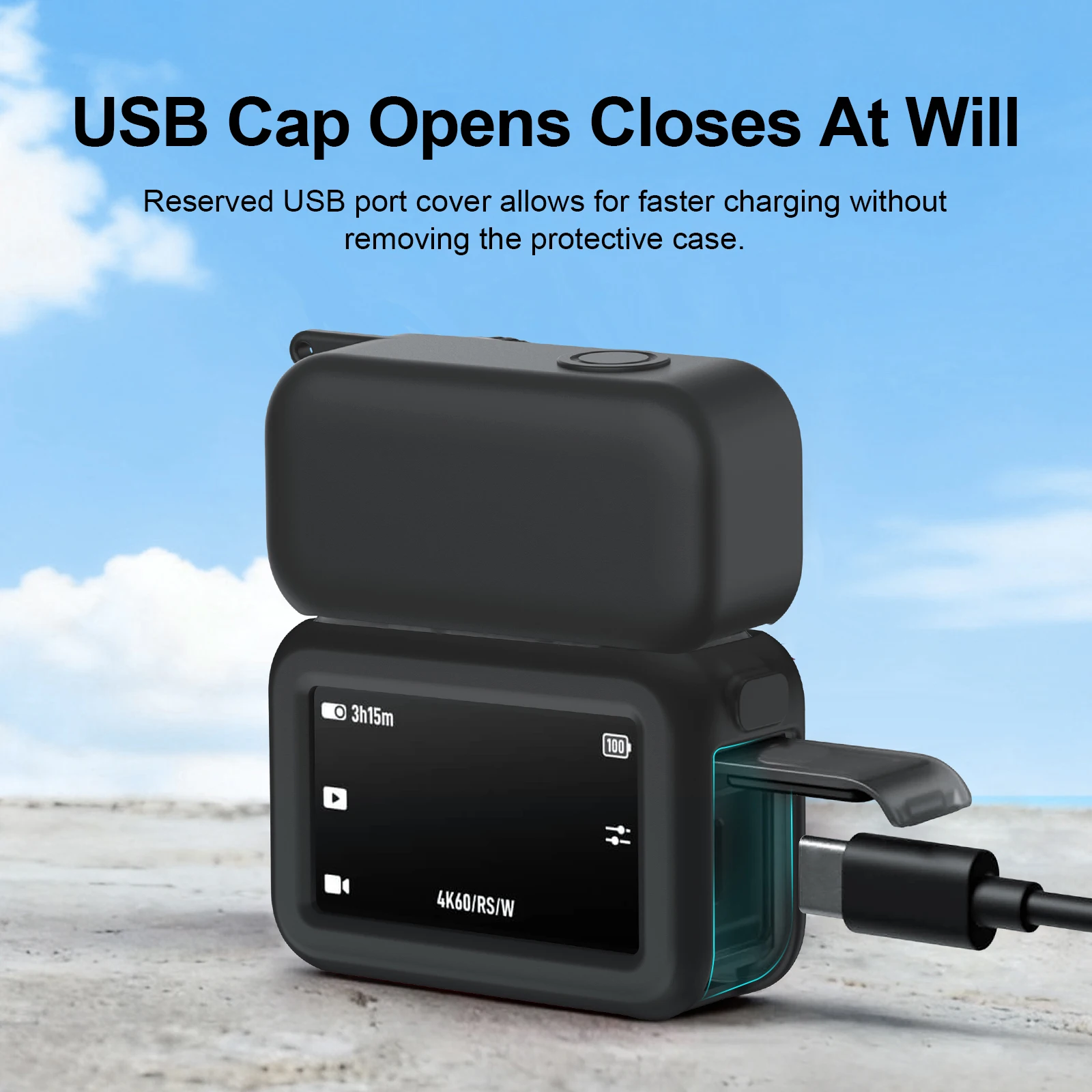 Silicone Cover Case With Lens Cap For DJI OSMO Nano Full Protector Sleeve Anti-Drop Shell For NANO Action Camera Protection Case