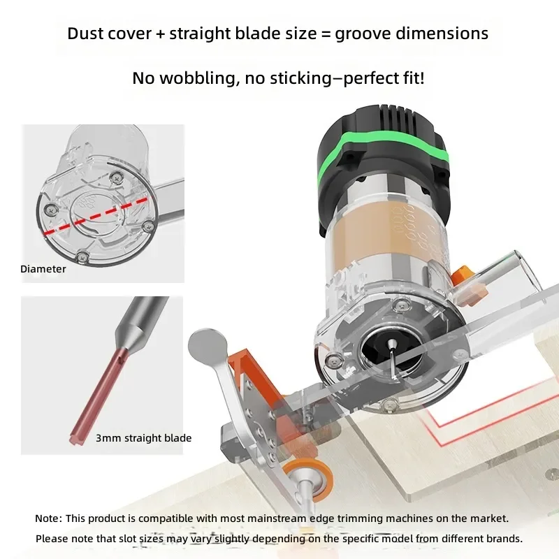 U Shaped L Shaped Slotting Tool Cabinet Wardrobe Door Handle Hole Cutter Woodworking Router Bit Jig Furniture Hardware