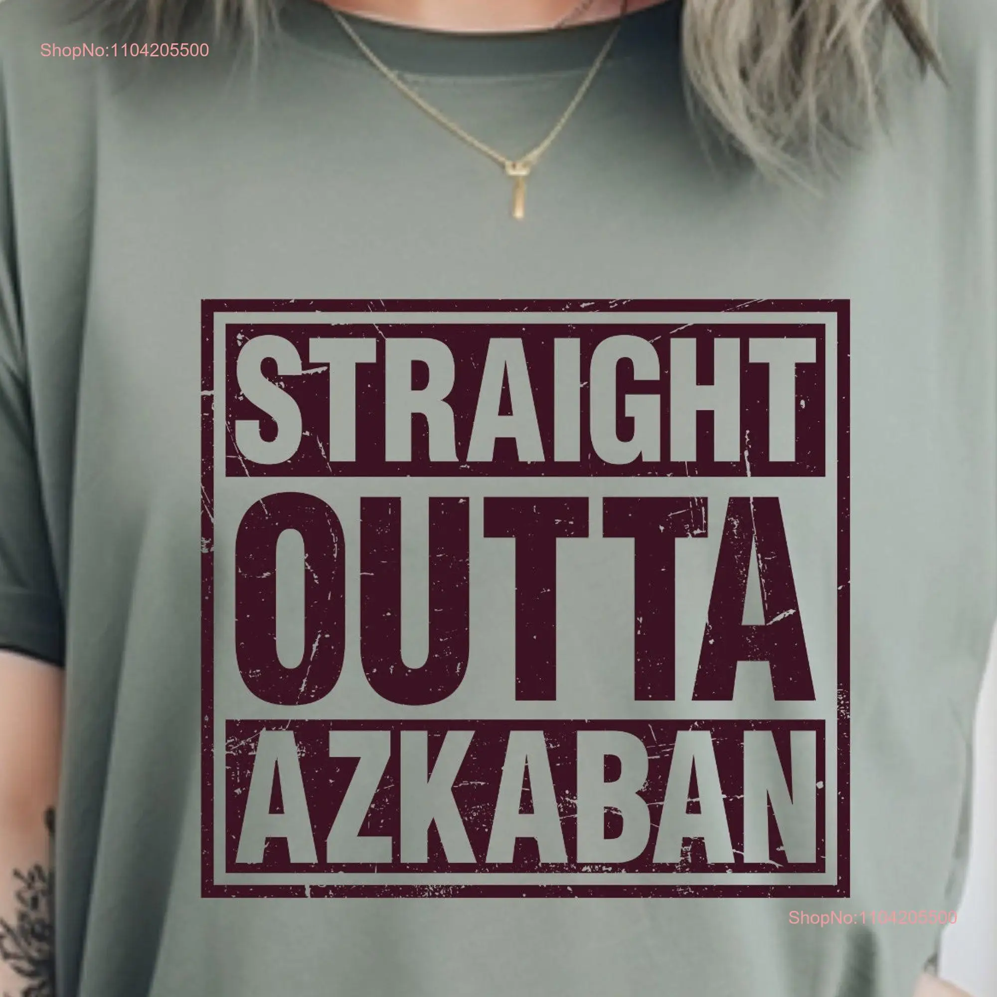 Straight Outta Azkaban Comfort Color T Shirt Nerd Fantasy Wizard for Him Her Movie Vacation long or short sleeves