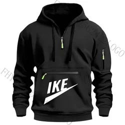 2024 autumn and winter new men's hoodie hoodie street personality youth hoodie jumper outdoor leisure zipper printed sportswear