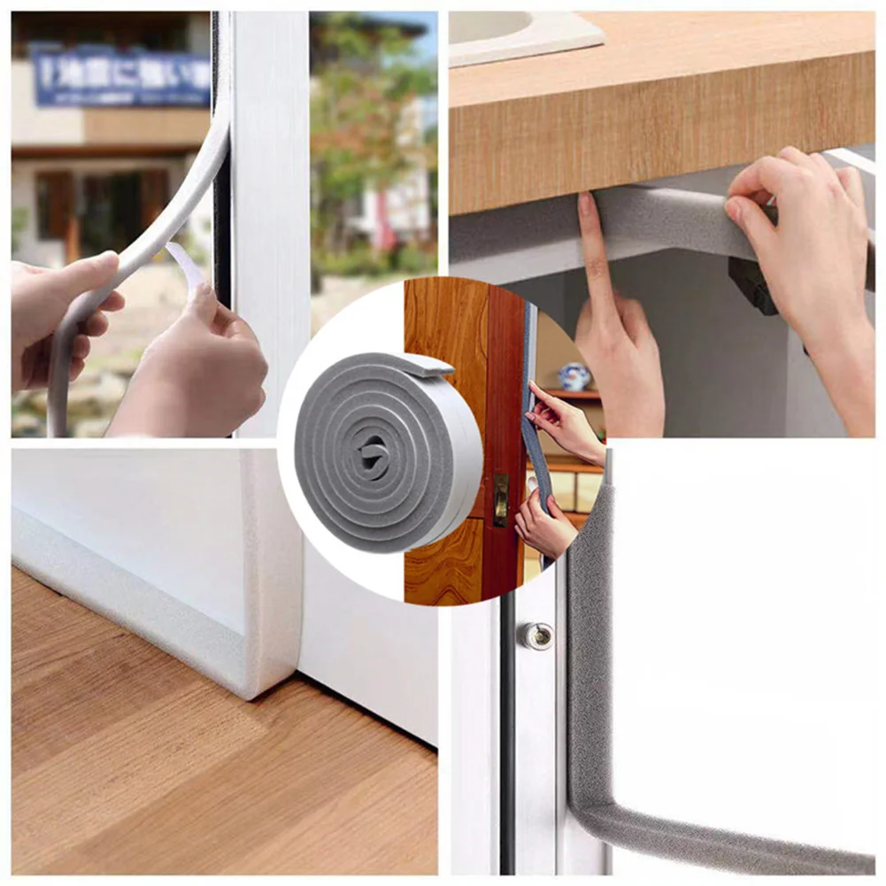 1PC Foam Sealing Strip Door Seam Sound Insulation And Windshield Dustproof Sponge Strip Window Seam Sealing Tapes For Household