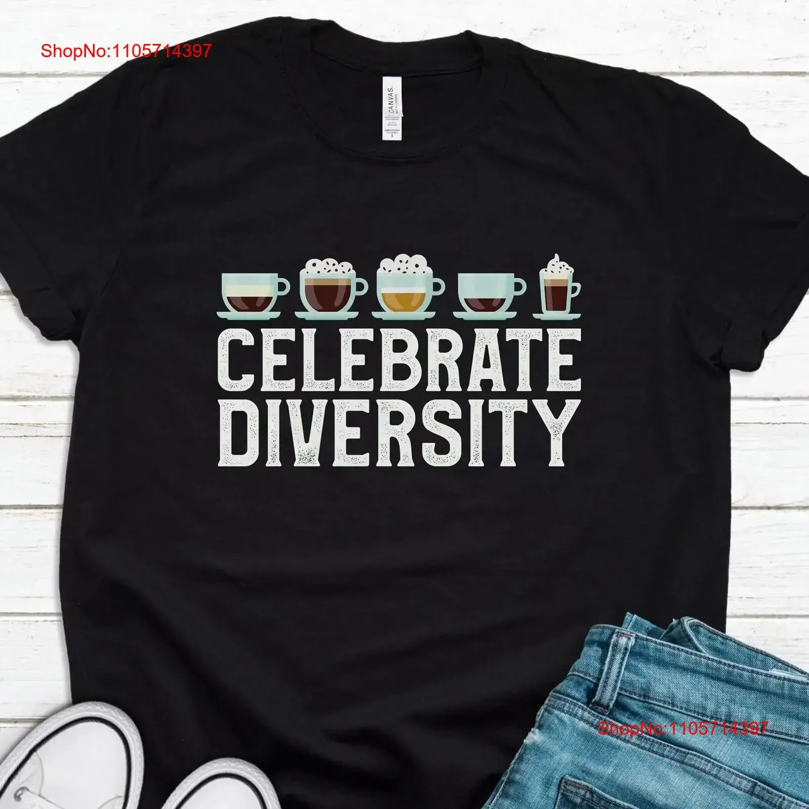 Funny Coffee Drinker Lover AddicT T Shirt Junkie Celebrate Diversity T1499 vintage Washed designer clothes Stylish Comfortable
