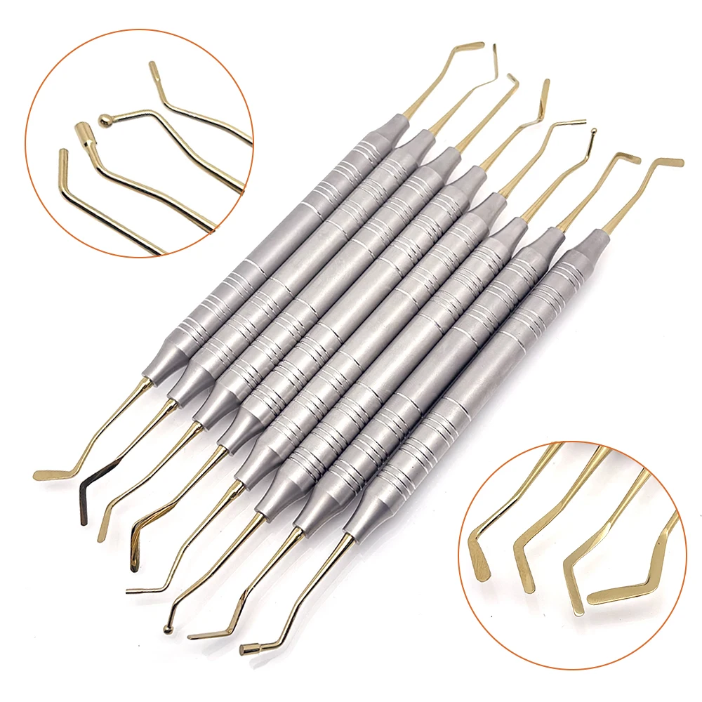 8Pcs Dental Composite Resin Filling Spatula Resin Filler Kit Dentist Repair Instruments Dentistry Restoration Tools