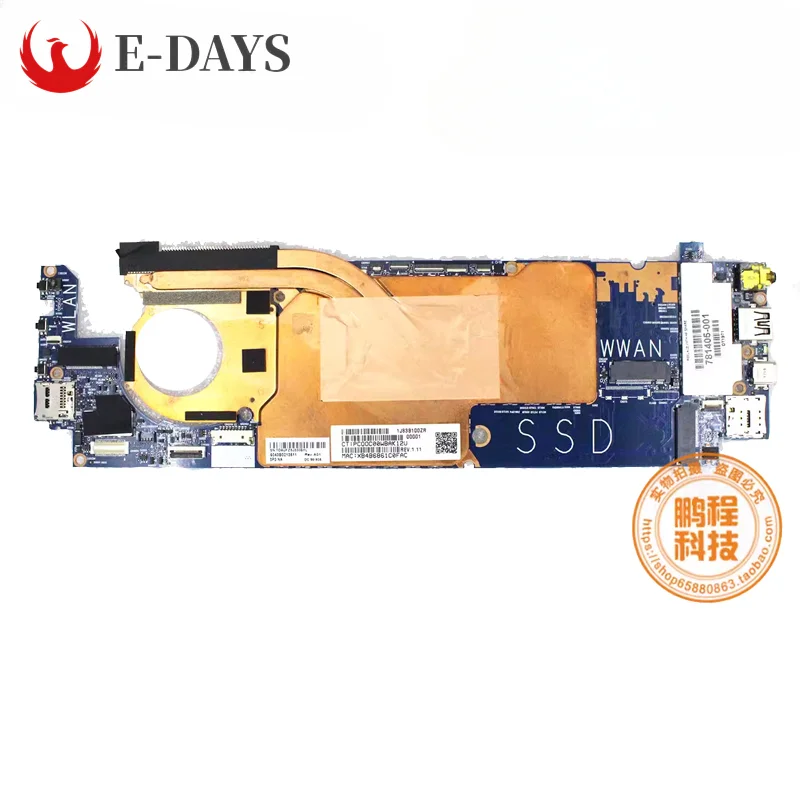 For HP Elite X2 1012 G2 Tablet Laptop Motherboard 6050A2863101-MB-A01 Mainboard CPU I3-7100 4G UMA 100% Tested Ok