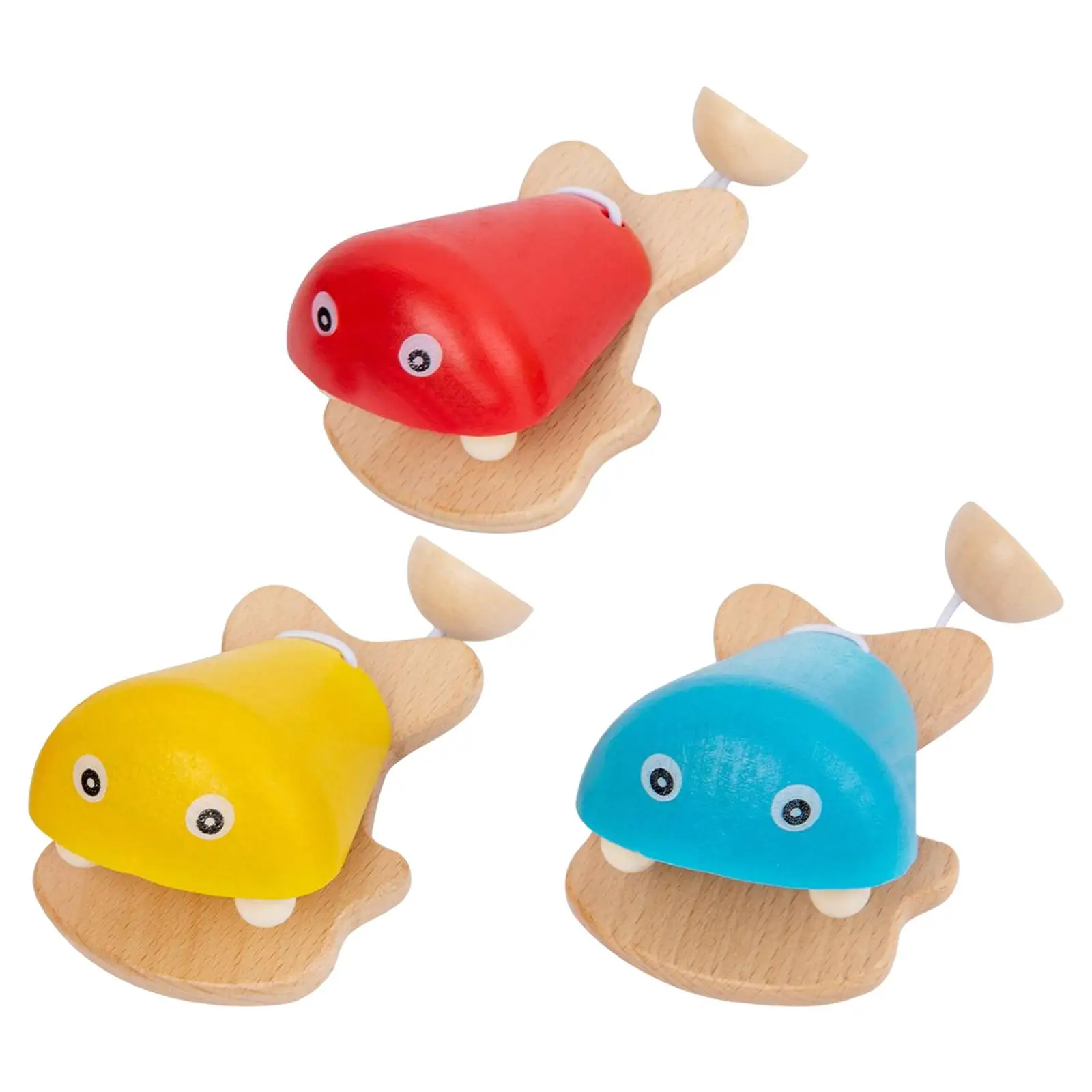 Wood Castanet Toy Cartoon for Rhythm Toys Musical Instruments Toy 18 Months+ Kids Children