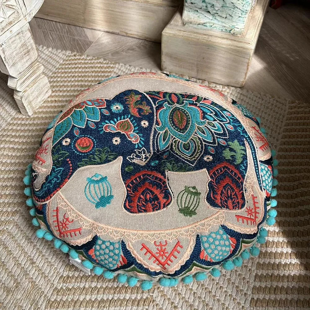 

Southeast Asian Sle Tat Embroidered Yoga Mat Soft Cuion Zu Meditation Pad Bench Chair Pad Living Room Bedroom