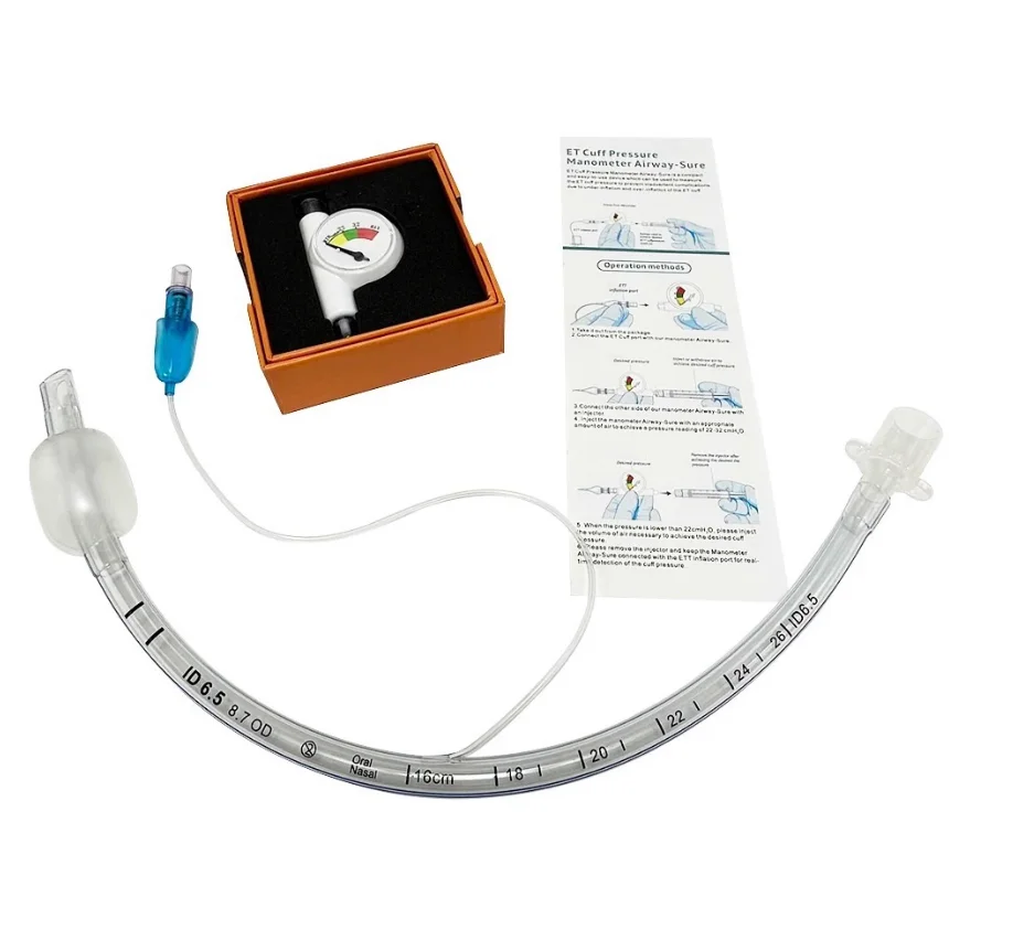 Pet endotracheal intubation balloon manometer, anesthesia intubation pressure detection