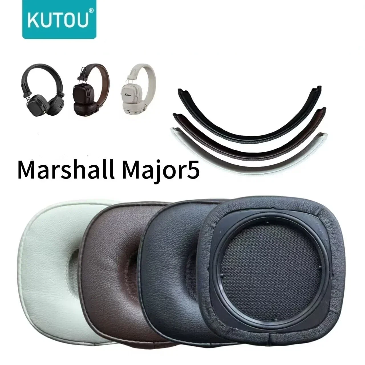 KUTOU Marshall Major  III/IV/V Ear Pads Replacement Ear Pads Cushions Compatible with Marshall Major 5 Major V  With Headband