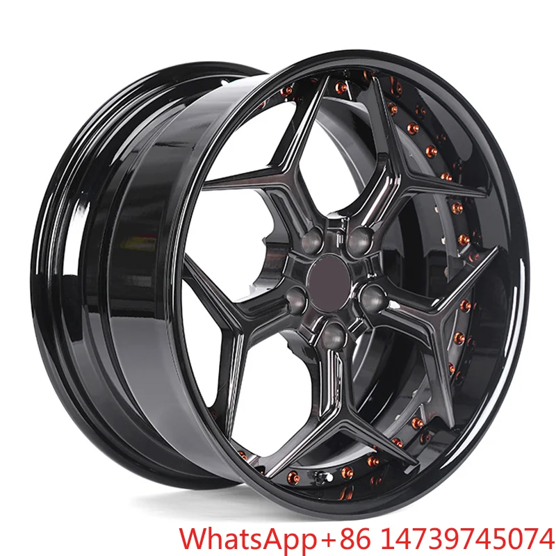 Customize 2-piece Aluminium Forged Wheels Carbon Fiber Deep Dish 18 19 20 21 22 23 24 26 Inch New Design Forged Rims For CarsW20