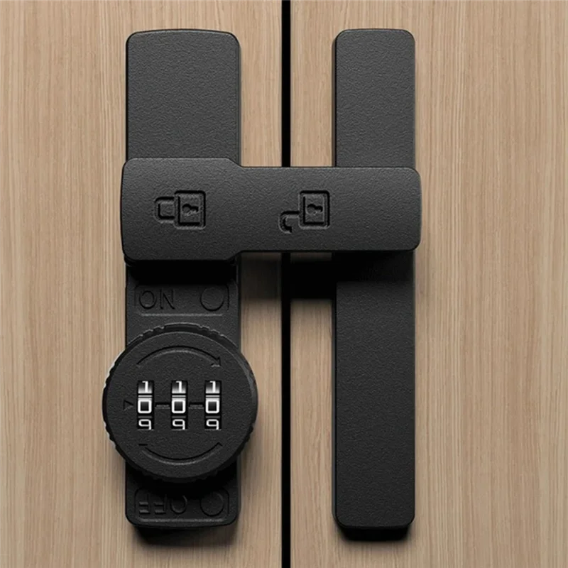 

Y22A-180 Degrees Sliding Door Lock Password Lock Interior Door Bolt Free-Punch Anti-Theft Door Lock Bolt A