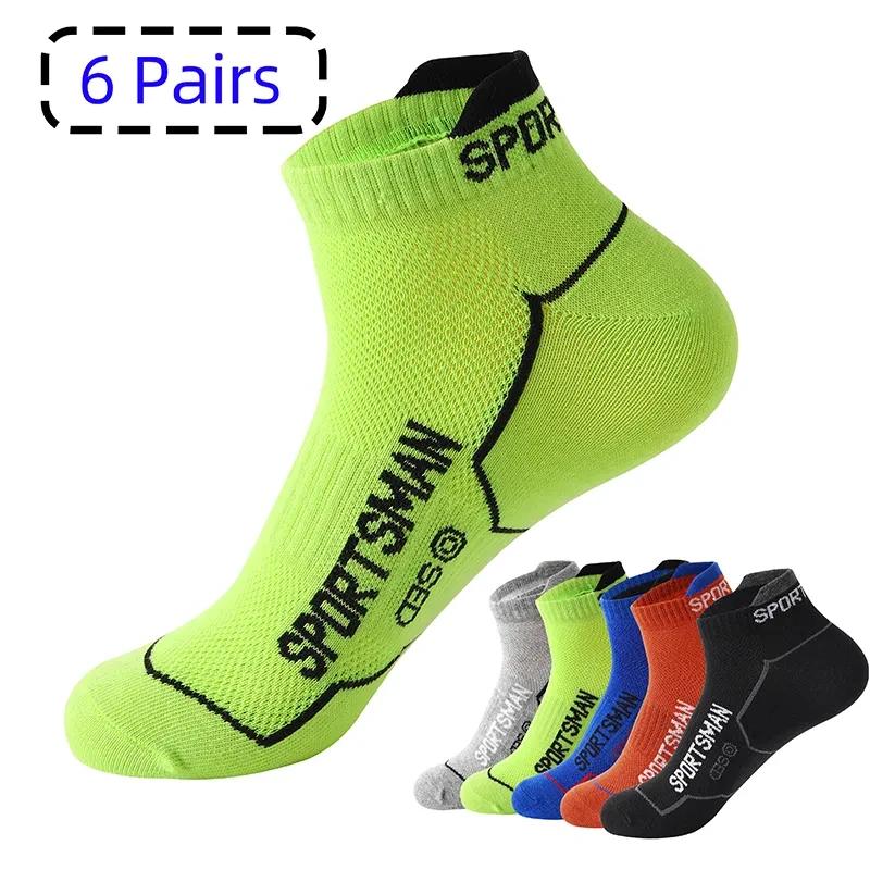 6 Paar hochwertige Herren Söckchen atmungsaktive Baumwolle Sports ocken Mesh laufen sportlich Sommer dünn geschnitten kurze Socken Größe 38-45