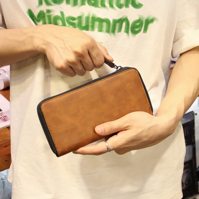 

Men's Fashion Large Capacity Multi-card PU Leather Wallet Clip Multi-function Mobile Phone Bag Card Purse