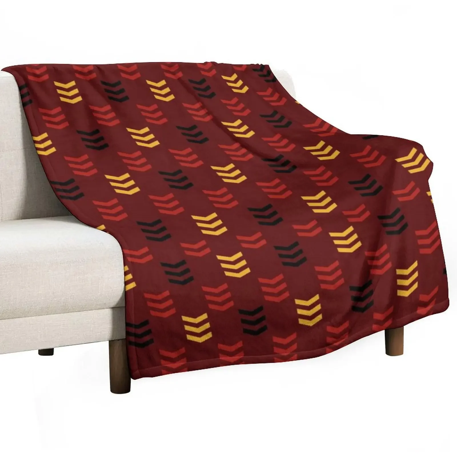 Strong Griffin Lion Red and Gold Pattern Throw Blanket Softest halloween Moving Blankets