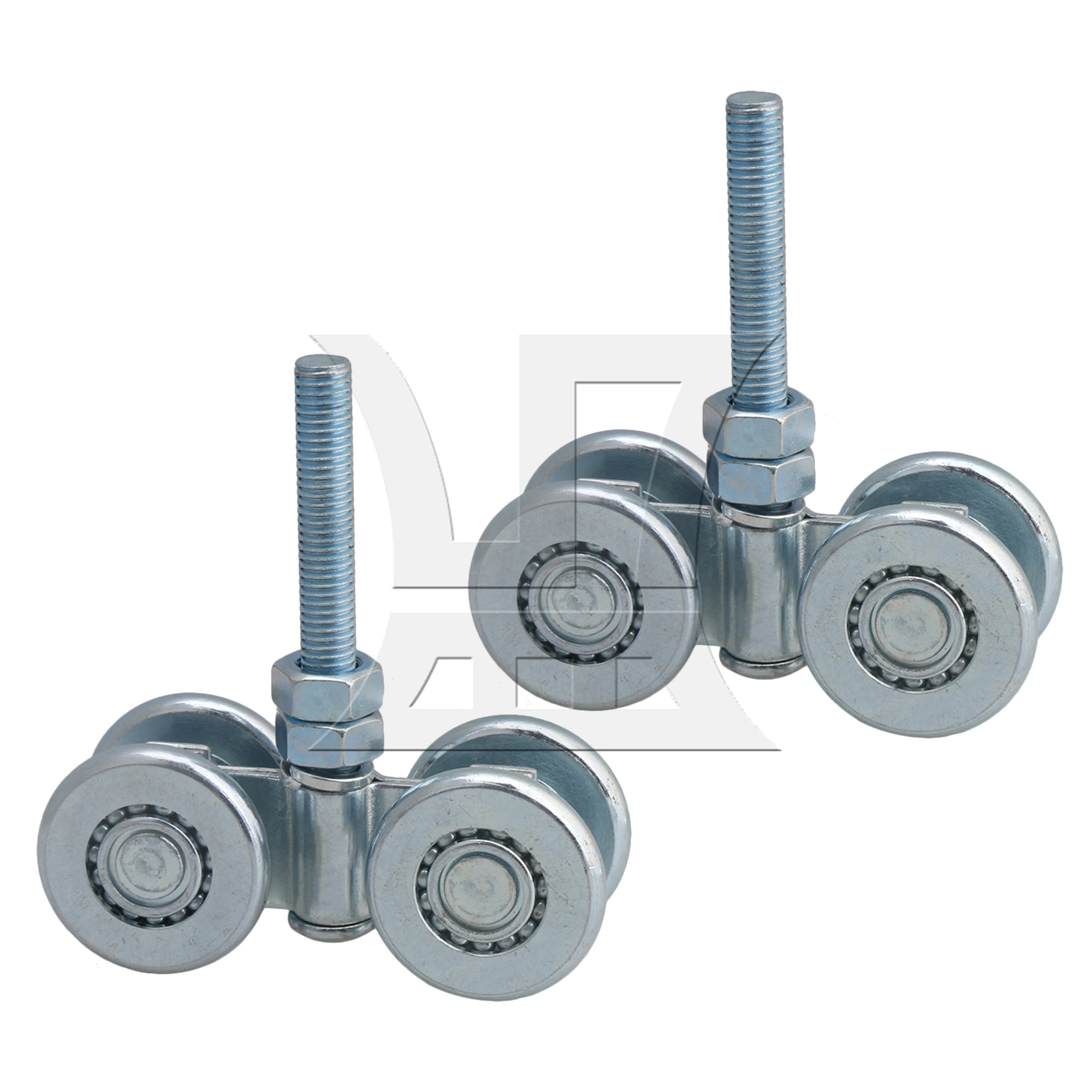 

Стальные ролики для подвесных дверей-амбарных ворот с двойным колесом на рельсе H3-3, комплект из 2 шт.