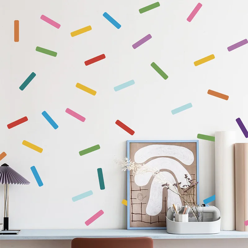 1PC Colorful Strip Wall Stickers Beautify And Decorate The Living Room Background,Walls,bedroom Decoration Atmosphere