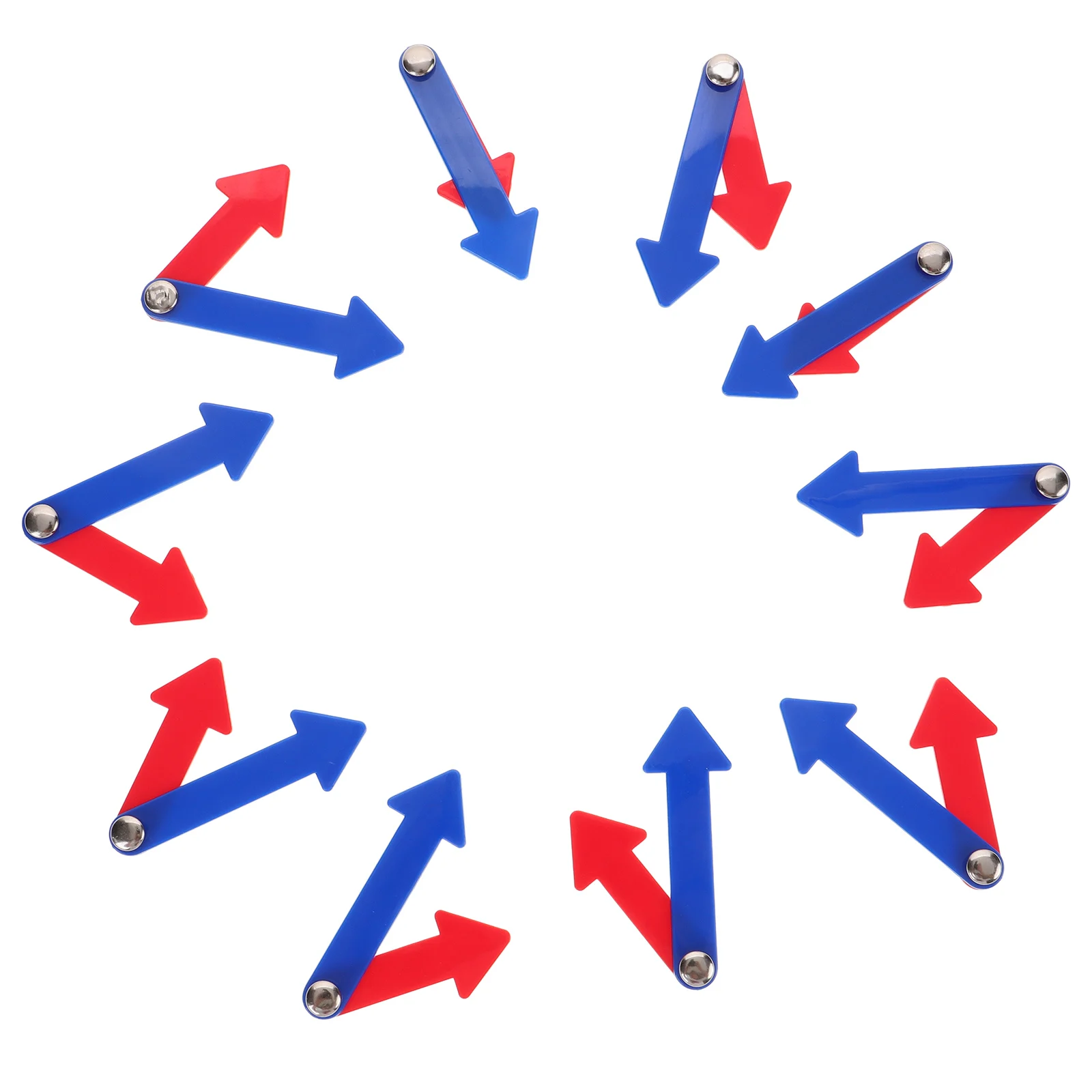 

10Sets Red Blue Clock Hands Time Teaching Aids for Children Education Clock Needles Set Rotatable Learning Accessories