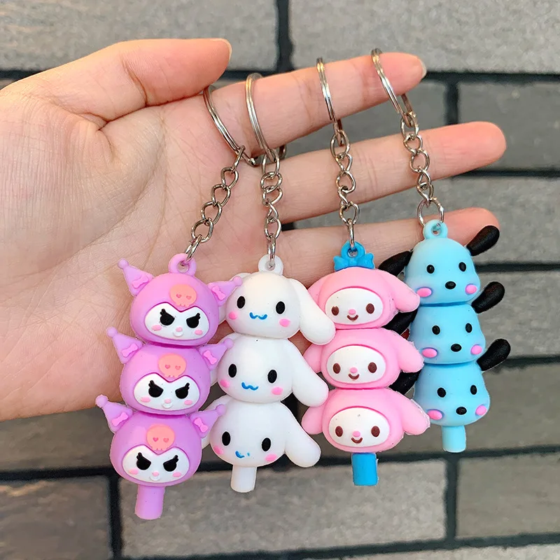 

Брелки My Melody Kuromi Cinnamoroll, подвески для кукол Pochacco, автомобильные брелки, подвески для сумок, фигурка, очаровательная сумка, аксессуар, подарок