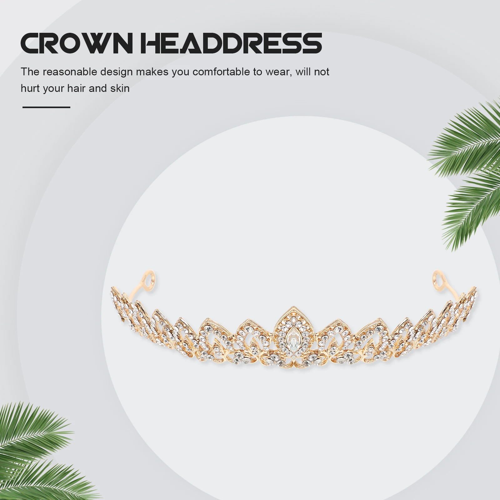 

Wedding Rhinestone Crown Headband Mother Hair Alloy Bride Headdress Elegant Tiara
