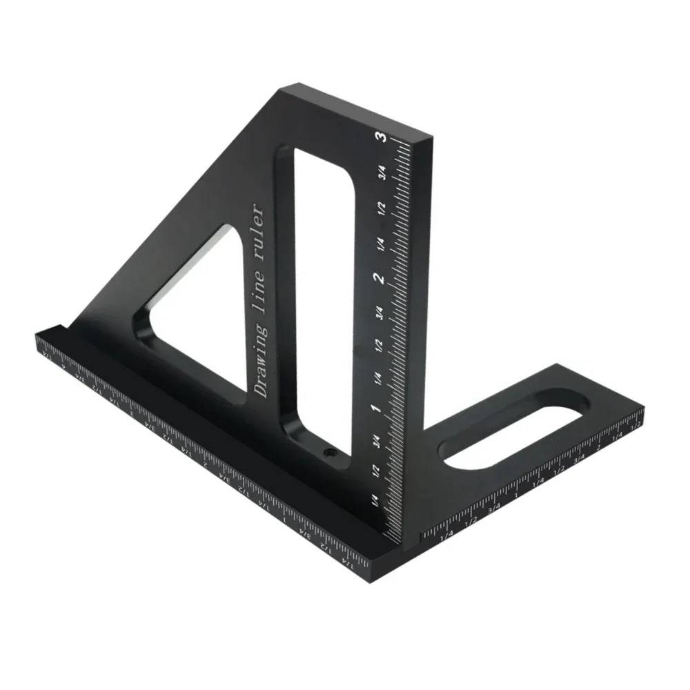 3D Multi-Angle Miter Triangle Ruler,45/90 Degree Aluminum Woodworking Square Protractor,High Precision Layout Measuring Tool view 6