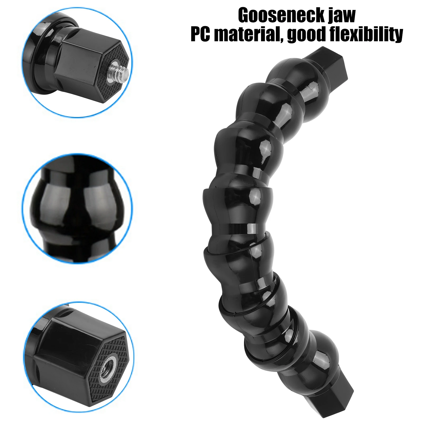 FLW 264 Flexible Monopod Gooseneck  Mount with 1/4in Screw Holes 8 Section Gooseneck Flexible Camera Mount