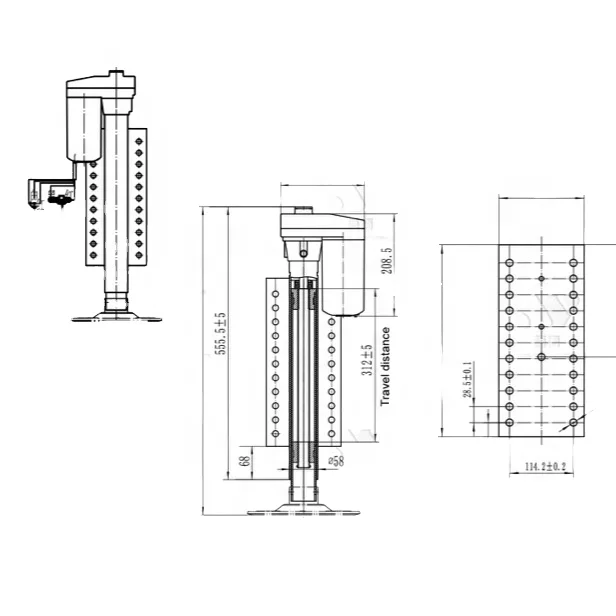 

Hot Sale Heavy-Duty Leveling Jack Motorhome RV Expedition Truck Steel DIY Camper Van Conversion Bed Lift Easy Awning